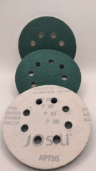Круг Шлифовальный Josili оксид алюминия на липучке (c отверстиями) P80 125 мм