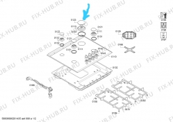 Крышка горелки для электропечи Bosch (Бош), Siemens 12012586