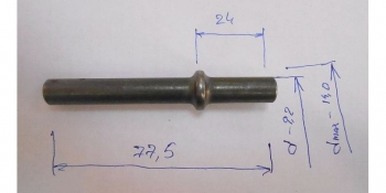 Ударник d8.9(D14)хL78 N000-024-738 для перфораторов ЗП-28-800 КМ
